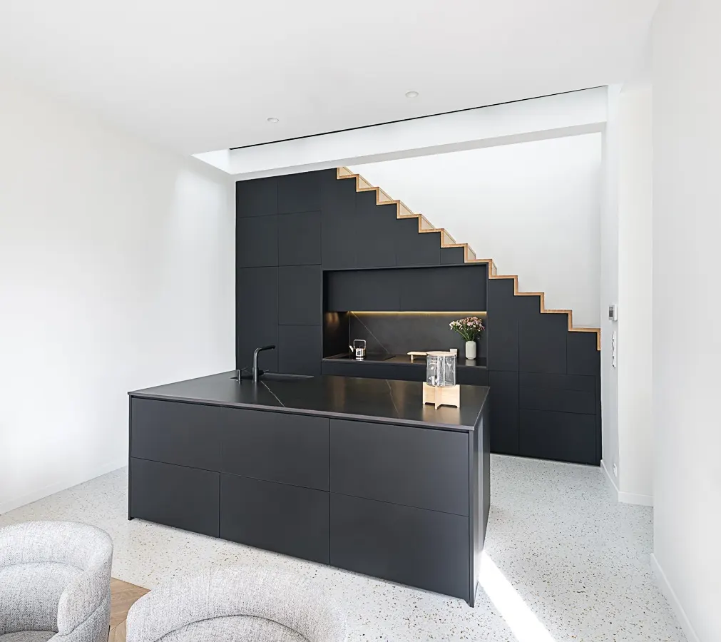 Maison neuve bois et enduit à Rennes, vue 1