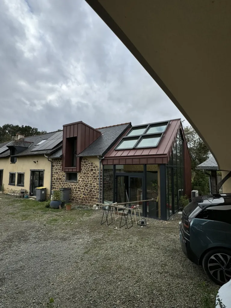 Extension d'une longère à Pacé, vue 2