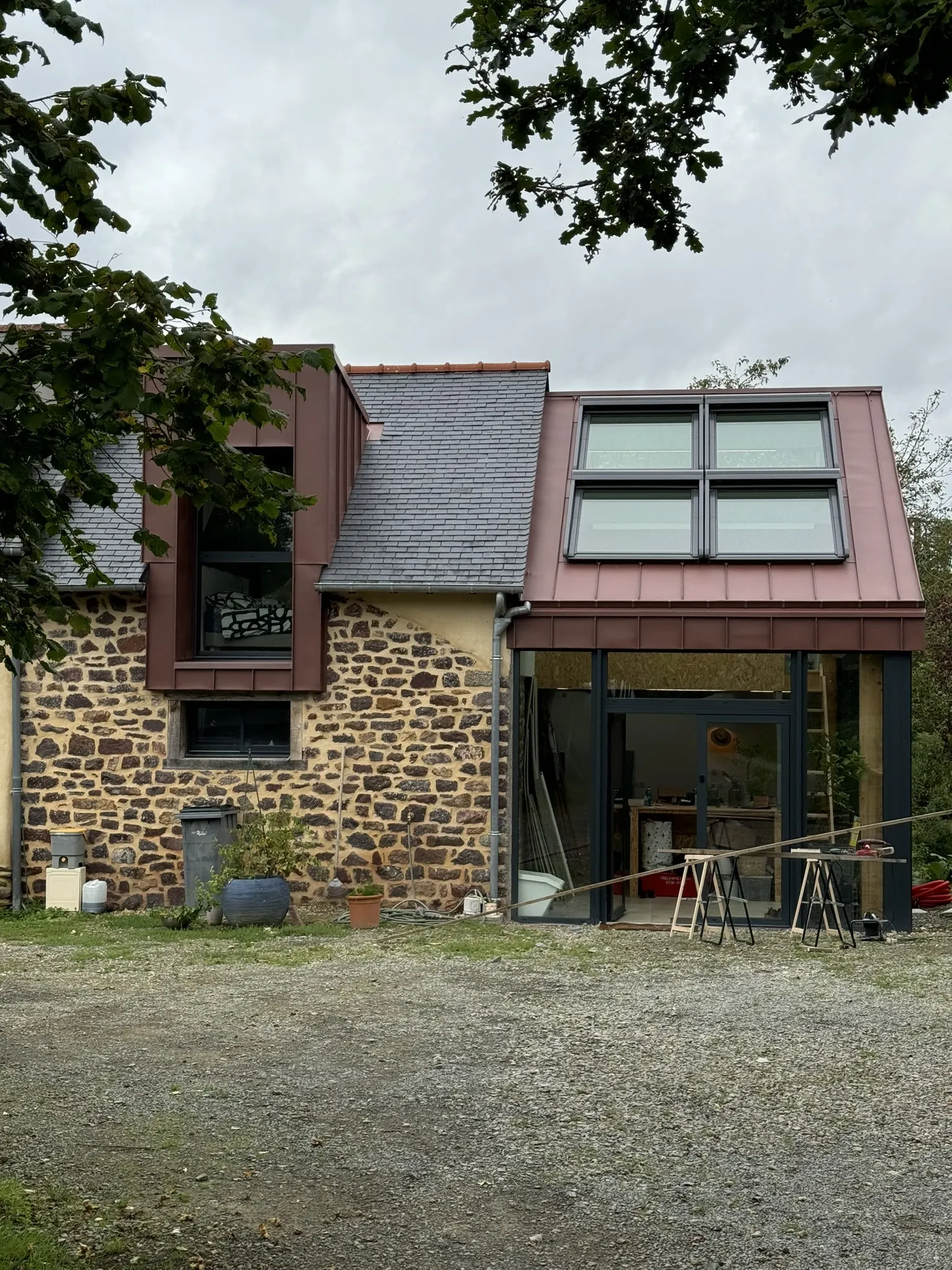 Extension d'une longère à Pacé, vue 1